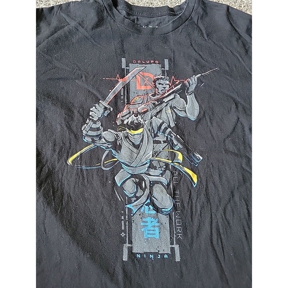 Dr Lupo & Ninja Collab Meta Threads T-shirt. Anime. Size L. Twitch